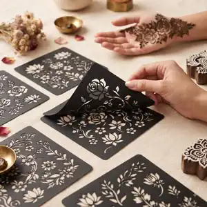 Floral Mehndi Stencil buy in india