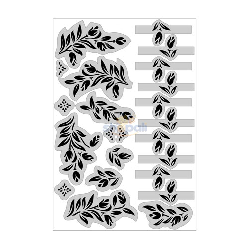 Adhesive Mehndi Hand Stencil Stickers – Easy Peel & Apply Henna Design Stencils | Floral & Arabic Patterns