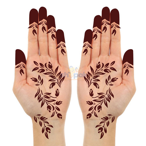 Adhesive Mehndi Hand Stencil Stickers – Easy Peel & Apply Henna Design Stencils | Floral & Arabic Patterns