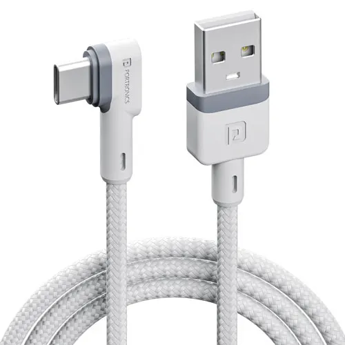 Portronics Konnect L POR-1403 Fast Charging 3A Type-C Cable 1.2 Meter with Charge & Sync Function for All Type-C Devices