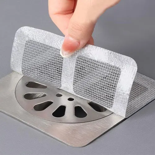 Disposable Shower Drain Hair Catcher Mesh Stickers – Sink Strainer for Bathroom, Bathtub, Kitchen, and Floor Drains