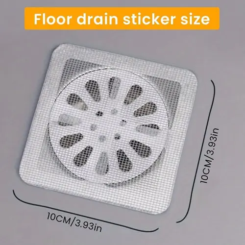 Disposable Shower Drain Hair Catcher Mesh Stickers – Sink Strainer for Bathroom, Bathtub, Kitchen, and Floor Drains