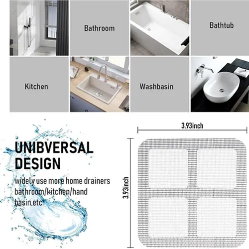 Disposable Shower Drain Hair Catcher Mesh Stickers – Sink Strainer for Bathroom, Bathtub, Kitchen, and Floor Drains