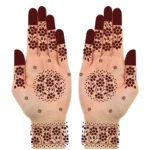 Floral Mandala Mehndi Stencil Design for Palms