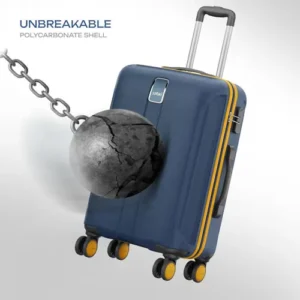 4 Wheel Inline 3 Trolley Bags Polycarbonate 360 Degree Wheeling System Luggage