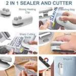 Portable Mini Sealing Machine Handheld Packet Sealer for Food