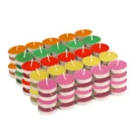 Unscented Wax Coloured Tea Light Candles (Multicolour, Small, CD-106 Set 2) – Set of 100