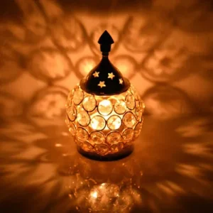 Akhand Brass Crystal Oil Lamp – Diyas Decorative for Puja