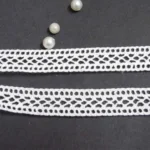 White Cotton Lace Trim – 9 Metres | Dyeable Fabric Border for Sewing & Craft Projects