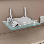 Frosted glass TV setup box stand wall mounted