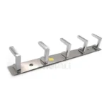 Khuti Aluminum & Stainless Steel 4 Hook Door Hanger – Coat, Hat & Towel Holder