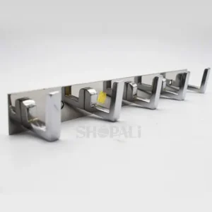 Khuti Aluminum & Stainless Steel 4 Hook Door Hanger – Coat, Hat & Towel Holder