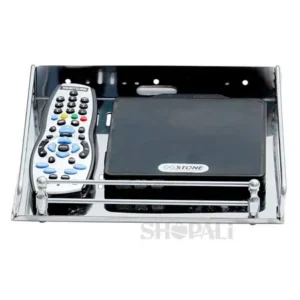 Stainless steel multipurpose wall shelf for TV setup box and WiFi router
