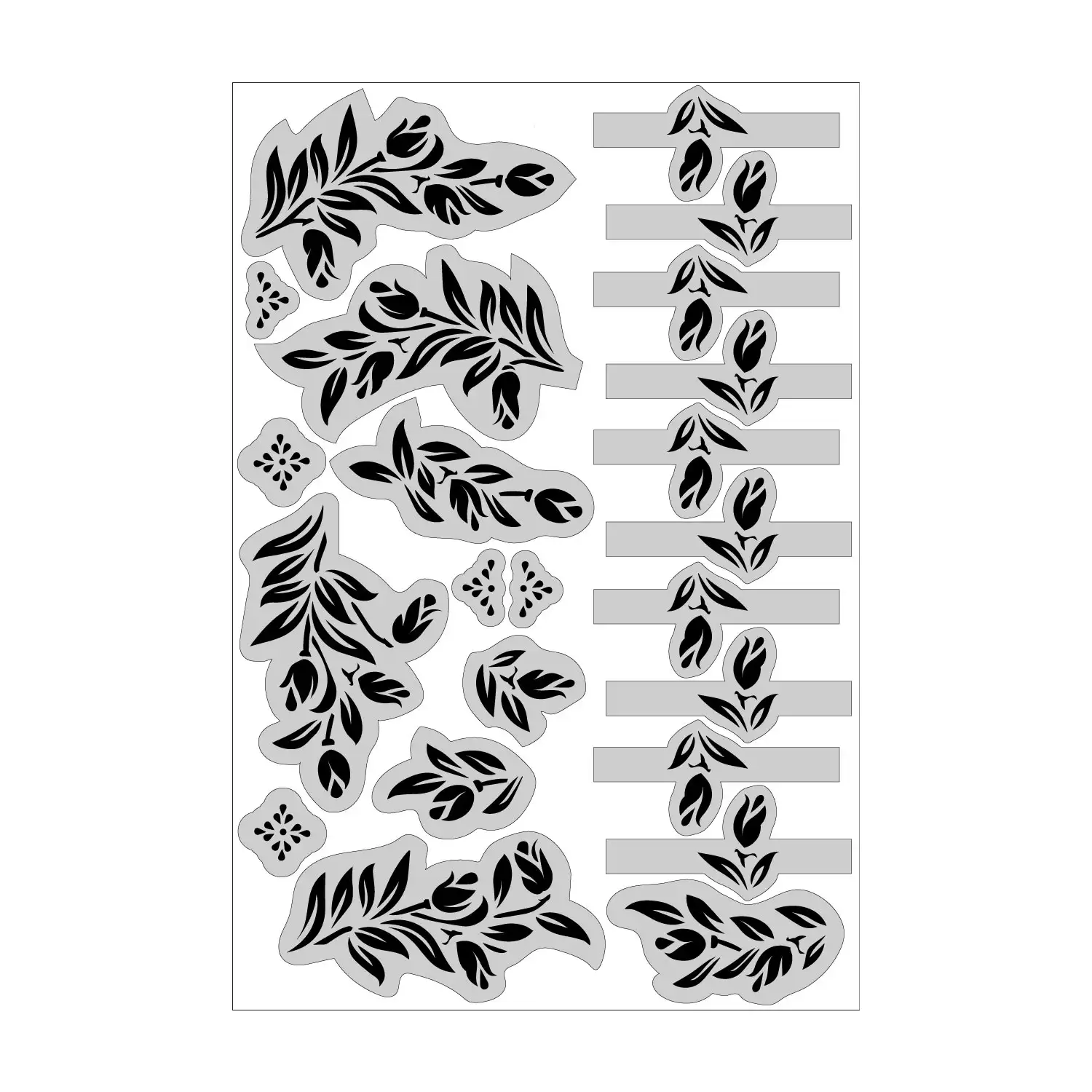 STENMHS002-2 Self-Adhesive Mehndi Stencil Sheet | Floral Hand Design for Women & Girls