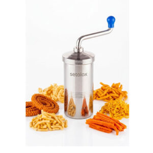 Stainless Steel Kitchen Press & Sev Sancha Machine with 6 Jali Discs