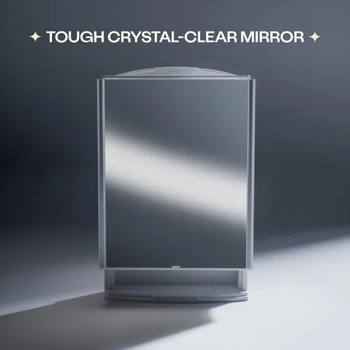 Frameless Oval Wall Mirror 18x24 Inch | Beveled Edge HD Glass Bathroom Mirror | Rust Proof Wash Basin / Bedroom / Living Room Mirror