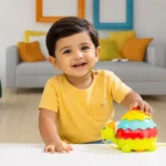 Giggles Funskool Ice Cream Turtle Pull Along Toy for Toddlers 18+ Months | Walking Activity Toy for Baby Boys & Girls | Learning & Balance Development Toy | Multicolour Gift Set