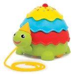 Giggles Funskool Ice Cream Turtle Pull Along Toy for Toddlers 18+ Months | Walking Activity Toy for Baby Boys & Girls | Learning & Balance Development Toy | Multicolour Gift Set
