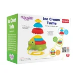 Giggles Funskool Ice Cream Turtle Pull Along Toy for Toddlers 18+ Months | Walking Activity Toy for Baby Boys & Girls | Learning & Balance Development Toy | Multicolour Gift Set