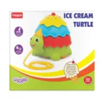 Giggles Funskool Ice Cream Turtle Pull Along Toy for Toddlers 18+ Months | Walking Activity Toy for Baby Boys & Girls | Learning & Balance Development Toy | Multicolour Gift Set