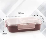 Microwave-Safe Stainless Steel Lunch Box with 3 Compartments