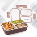 Microwave-Safe Stainless Steel Lunch Box with 3 Compartments