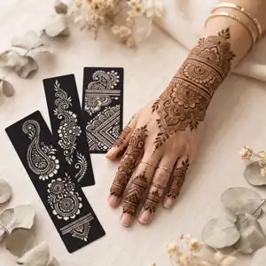 Finger & Wrist Mehndi Stencils