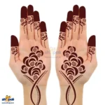 Floral Mehndi Stencil for Hands – Self Adhesive Henna Design Sticker