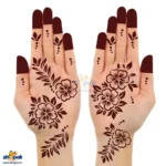 Self adhesive mehndi stencil sheet for hands with easy apply henna design